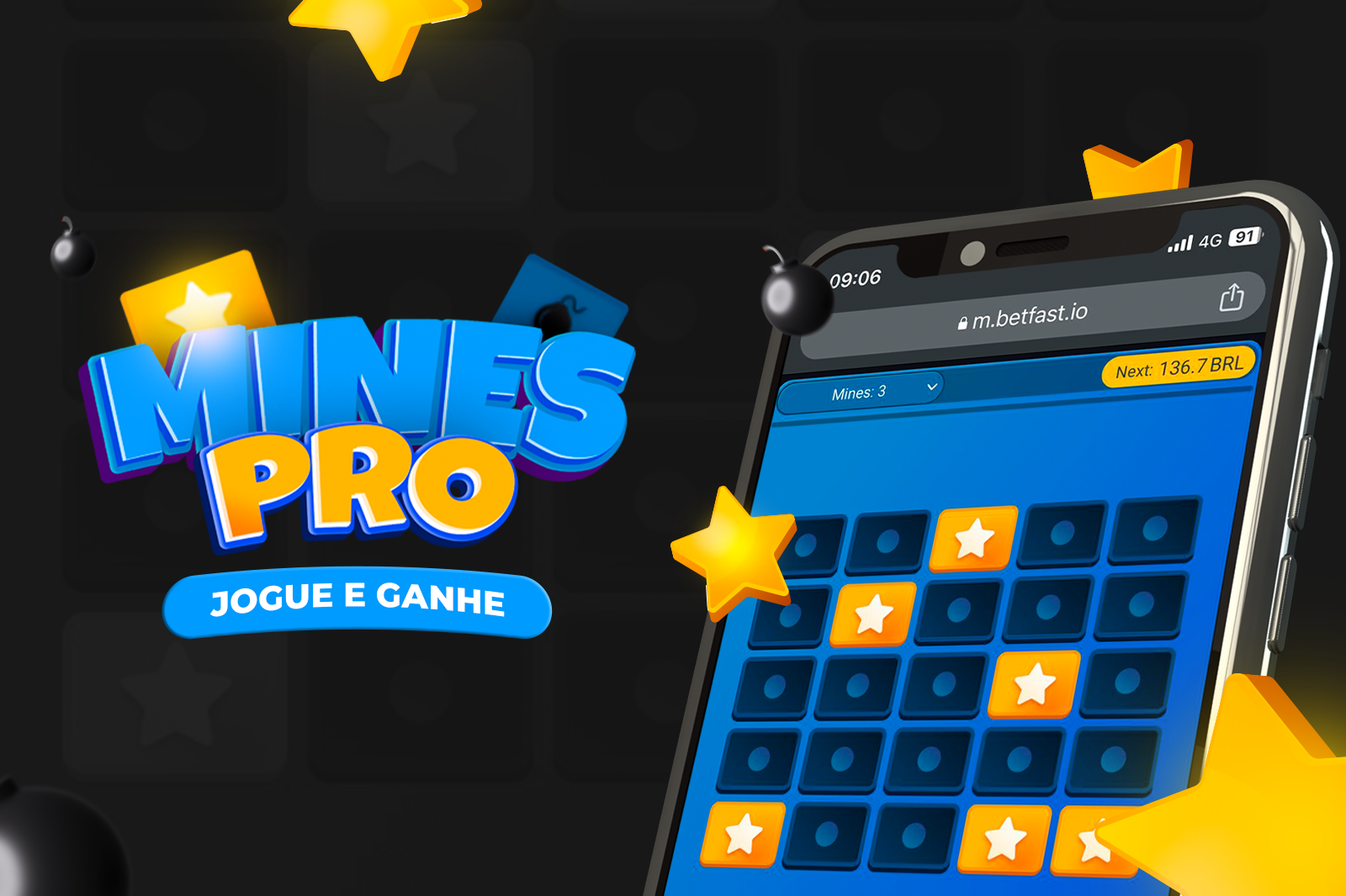 Aprenda a jogar o jogo Mines online, e ganhe dinheiro com o Jogo